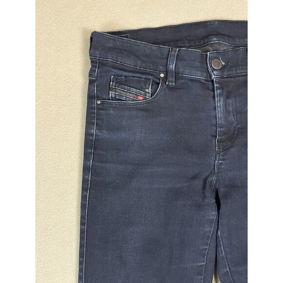 Diesel Jeans Womens 27x32 Dark Blue Sandy Regular Slim Straight Mid Rise Stretch - Picture 3 of 15